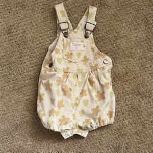 Wild Wawa corduroy floral overalls